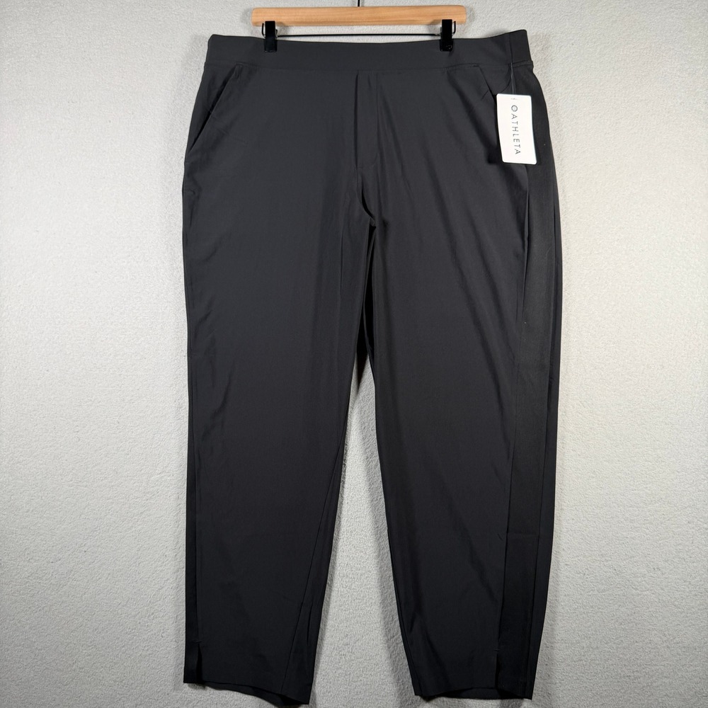 Athleta Brooklyn Ankle Pant Black Featherweight Stretch Plus Size 20 198671-00